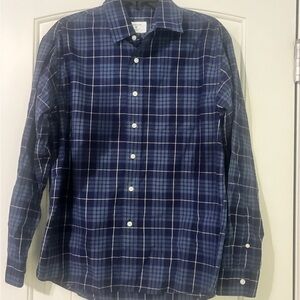 American Eagle Outfitters Navy Plaid Button Down Shirt XS